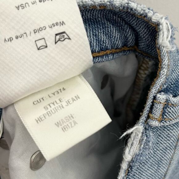 Reformation Women's Hepburn Jean Size 28 Ibiza Wash High Rise Skinny Distressed - Picture 8 of 10